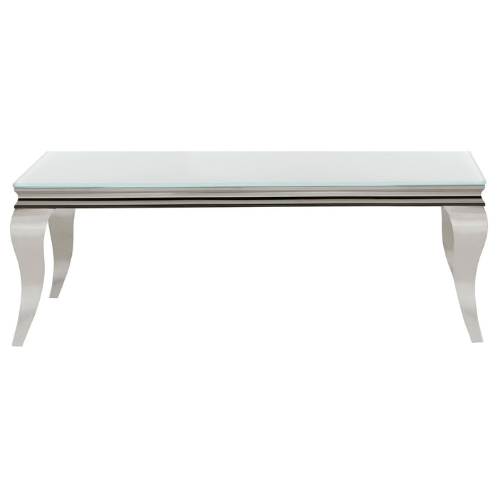 Carone 3-piece Glass Top Coffee and End Table Set White