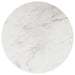 Avon Round Marble Top Stainless Steel Side End Table White