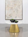 Avon Round Marble Top Stainless Steel Coffee Table White