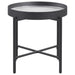 Ozella 3-piece Round Coffee and End Table Set Sandy Black