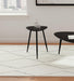 Odessa Triangular Solid Wood End Table Black