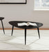 Odessa Triangular Solid Wood Coffee Table Black