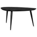 Odessa Triangular Solid Wood Coffee Table Black