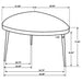 Odessa Triangular Solid Wood Coffee Table Black