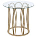 Monett 3-piece Coffee and End Table Set Chocolate Chrome