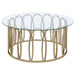 Monett 3-piece Coffee and End Table Set Chocolate Chrome