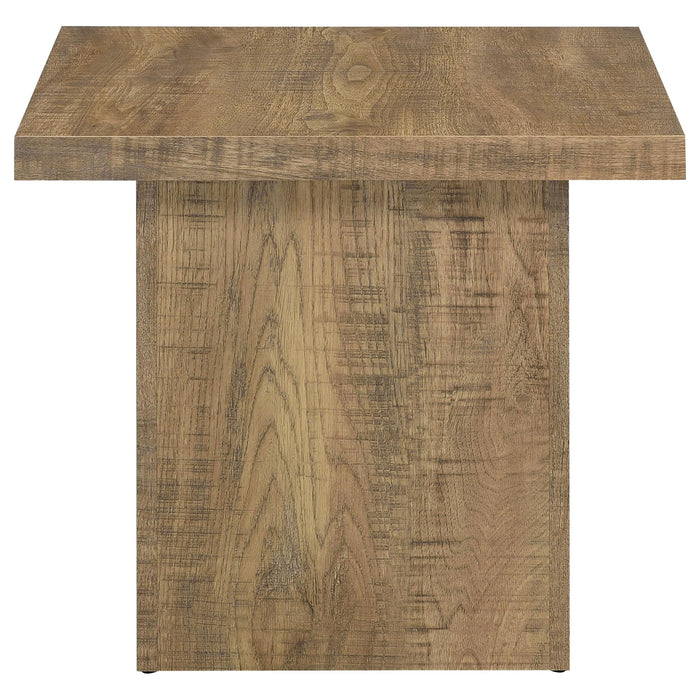 Devar Square Engineered Wood End Table Mango Brown
