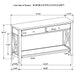 Hollis 2-drawer Wood Entryway Console Table Brown and White