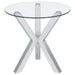 Kenzie 3-piece Round Coffee and End Table Set Chrome