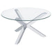 Kenzie 3-piece Round Coffee and End Table Set Chrome