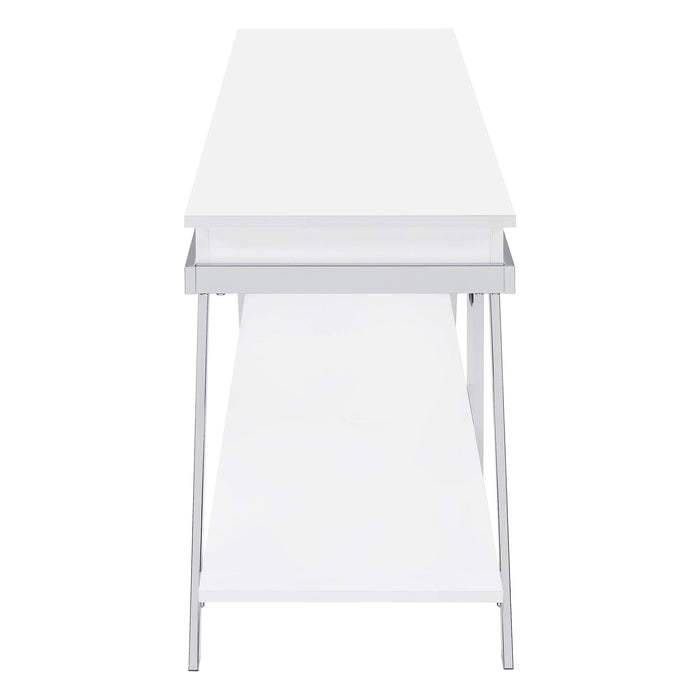Marcia 1-drawer Wood 60-inch TV Stand White High Gloss