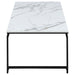Clark 3-piece Faux Marble Top Coffee Table Set White