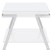 Marcia Rectangular Side End Table White High Gloss