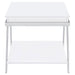 Marcia Rectangular Side End Table White High Gloss