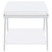 Marcia Rectangular Side End Table White High Gloss