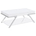Marcia 2-piece Coffee and End Table Set White High Gloss