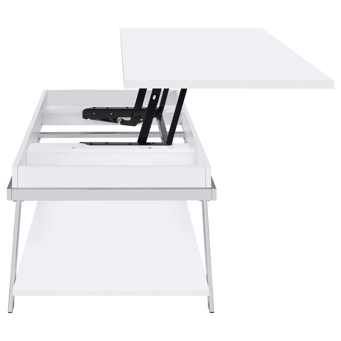 Marcia 2-piece Coffee and End Table Set White High Gloss