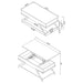 Marcia 2-piece Coffee and End Table Set White High Gloss