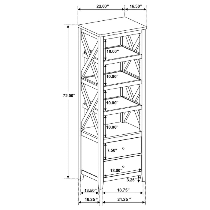 Hollis 3-piece 67-inch TV Stand Entertainment Center White