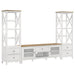Hollis 2-door Wood 67-inch TV Stand with Drawer Brown and White