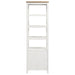 Hollis 4-shelf Wood Media Tower with Drawers Brown and White
