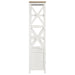 Hollis 4-shelf Wood Media Tower with Drawers Brown and White