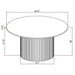 Rowena Round Sintered Stone Coffee Table White Faux Marble