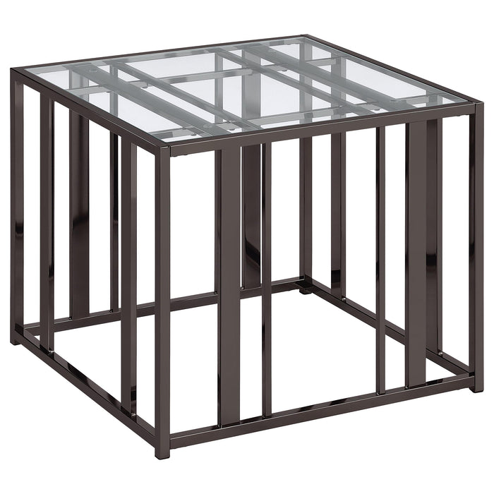 Adri 2-piece Coffee and End Table Set Black Nickel