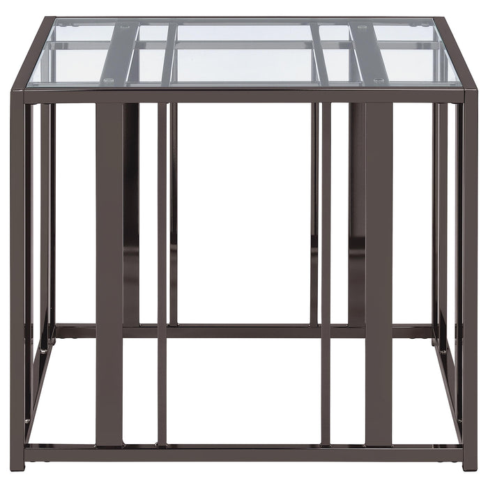 Adri 2-piece Coffee and End Table Set Black Nickel