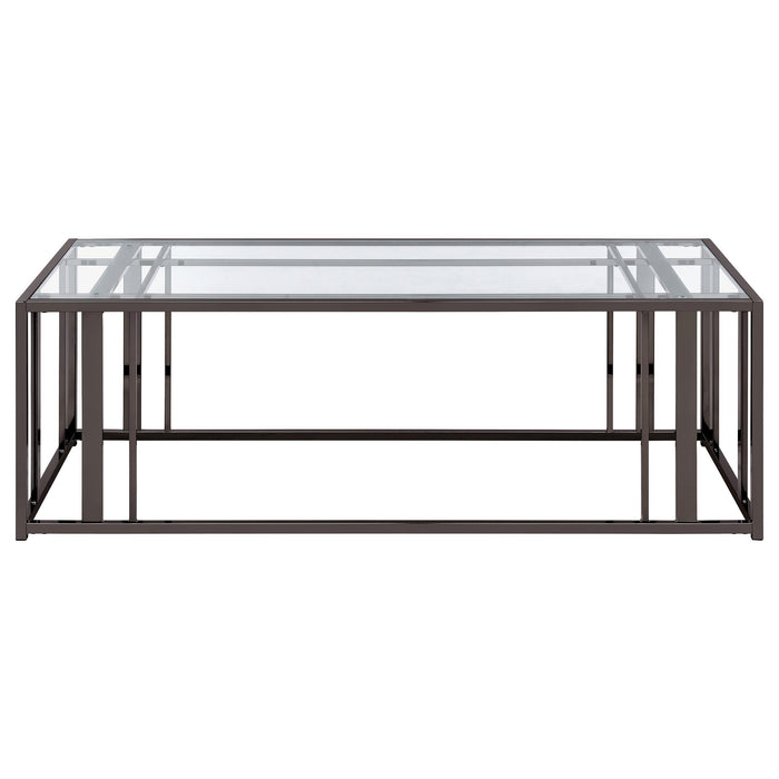 Adri 2-piece Coffee and End Table Set Black Nickel