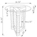 Octave Square Glass Top Mirrored Acrylic End Table Silver