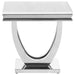 Kerwin 2-piece Rectangular Coffee and End Table Set Chrome