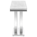 Kerwin U-base Stone Top Entryway Sofa Console Table Chrome