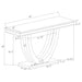 Kerwin U-base Stone Top Entryway Sofa Console Table Chrome