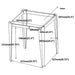 Square Smoked Glass Top Stainless Steel End Table Chrome