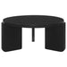 Cordova 3-piece Solid Wood Coffee and End Table Set Black