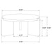 Cordova 3-piece Solid Wood Coffee and End Table Set Black