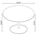 Ganso 3-piece Round Glass Top Coffee and End Table Set Black