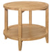 Camillo 2-piece Round Coffee and End Table Set Maple