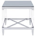 Lindley 2-piece Square Coffee and End Table Set Chrome