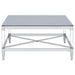 Lindley 2-piece Square Coffee and End Table Set Chrome