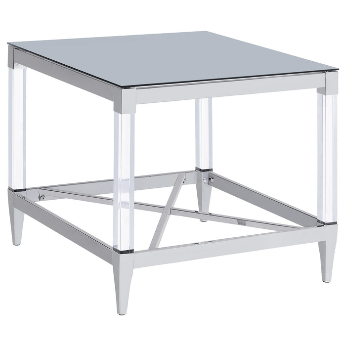 Lindley 3-piece Square Coffee and End Table Set Chrome
