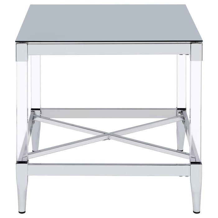 Lindley 3-piece Square Coffee and End Table Set Chrome