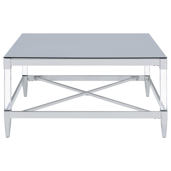 Lindley 3-piece Square Coffee and End Table Set Chrome