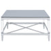 Lindley 3-piece Square Coffee and End Table Set Chrome