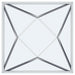Brittania Square Glass Top Geometric End Table Nickel