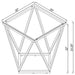 Brittania Square Glass Top Geometric End Table Nickel