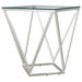 Brittania 2-piece Square Coffee and End Table Set Nickel