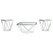 Brittania 3-piece Square Coffee and End Table Set Nickel