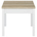Stacie 3-piece Coffee Table Set Distressed Pine and White